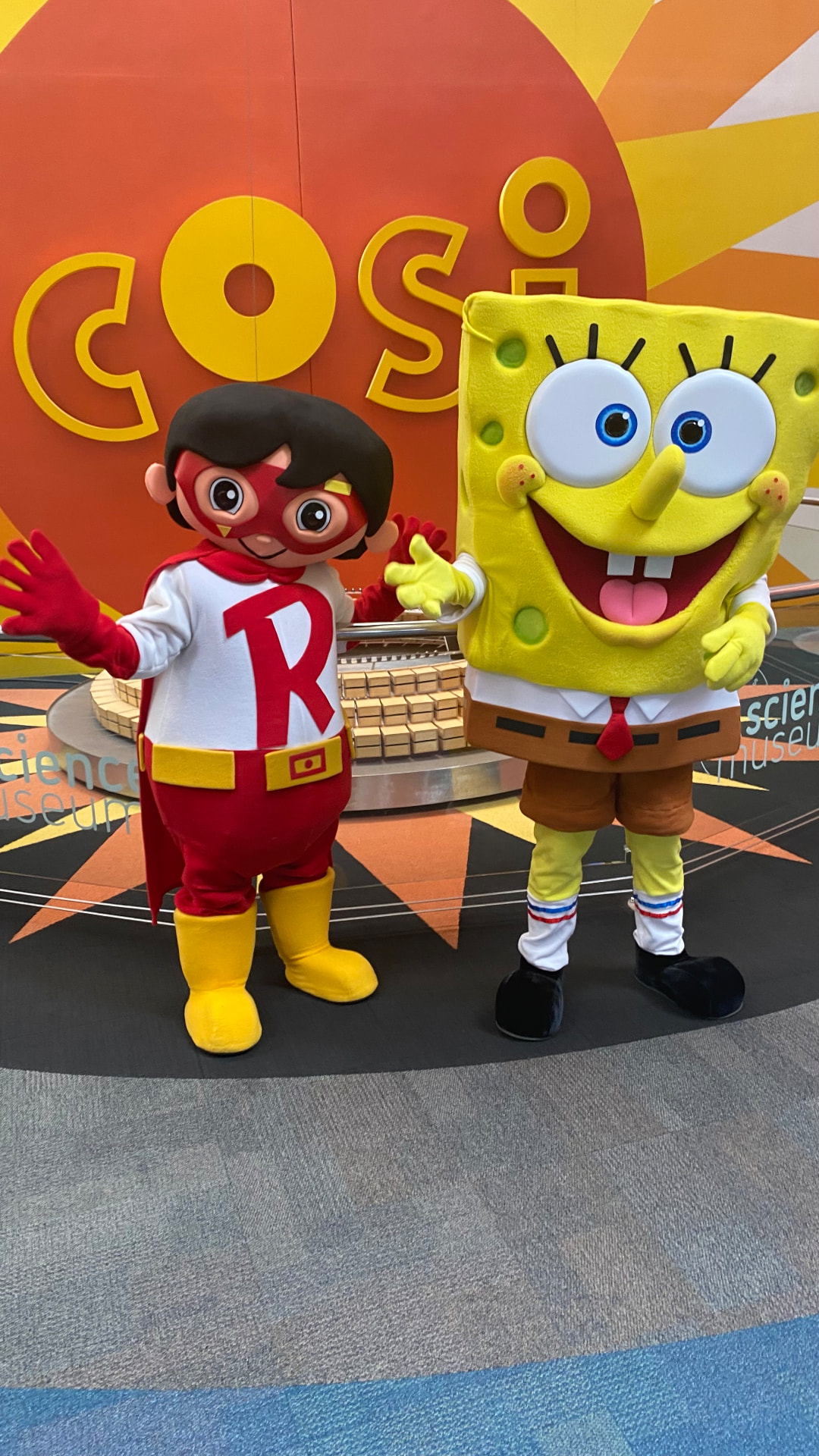 Mascot visit to a Columbus science center birthday party — Guest Experience Enhancements by Good Time Mascots in Columbus, Ohio