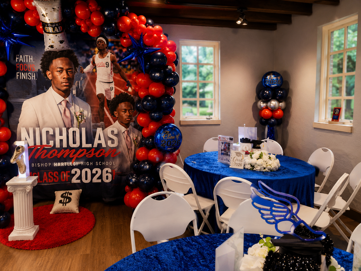 Bishop Hartley Class of 2026 Reveal Room — Graduation event by Good Time Mascots